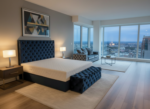 Designer Boxspringbett Ches mit Matratze