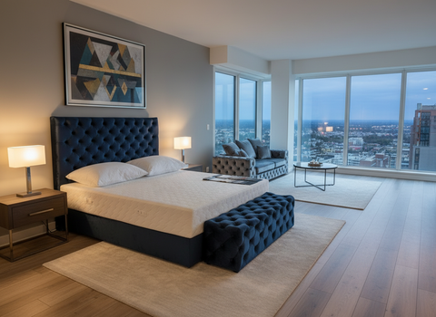 Designer Boxspringbett Ches mit Matratze