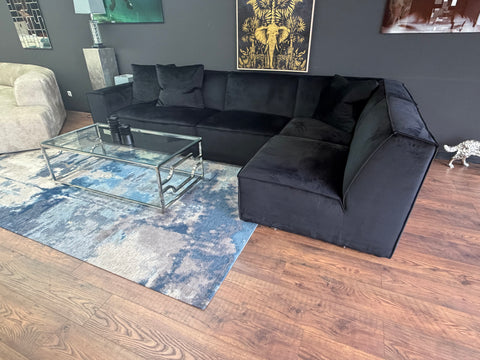 Sofa Bellagio 335x183cm SOFORT VERFÜGBAR "Samt schwarz"