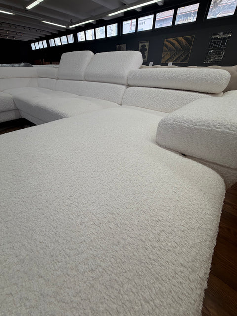 Sofa Amstel 330 cm SOFORT VERFÜGBAR "Boucle weiß"
