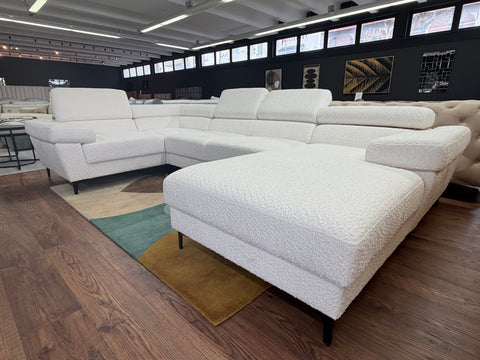 Sofa Amstel 330 cm SOFORT VERFÜGBAR "Boucle weiß"