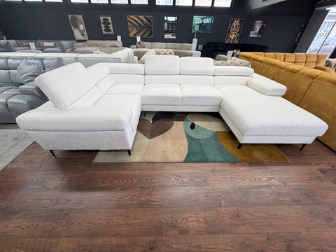 Sofa Amstel 330 cm SOFORT VERFÜGBAR "Boucle weiß"