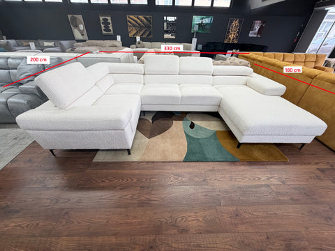 Sofa Amstel 330 cm SOFORT VERFÜGBAR "Boucle weiß"