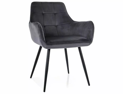 Designer chair Eternity faux leather grey 