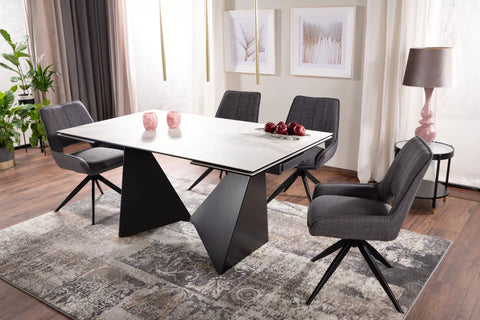 Designer dining table Duna with extension 160 - 240cm 