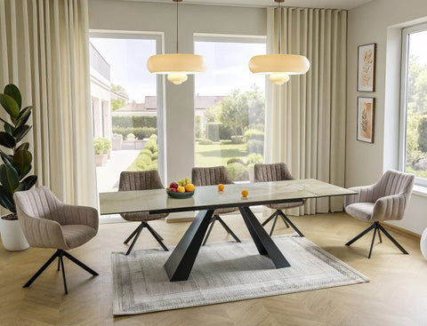 Designer Esstisch Salvador Onice mit Auszug 160–240 cm