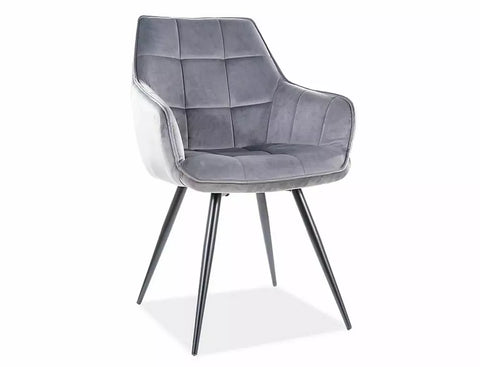 Designer Stuhl Linea Velvet Grey