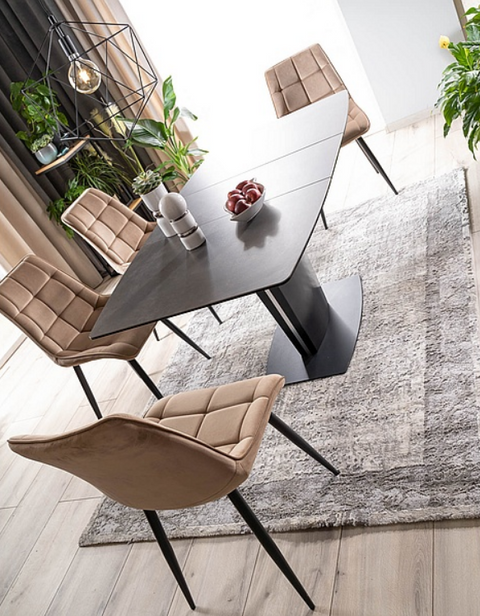 Designer dining table Arca with extension 120- 160cm