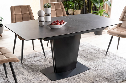 Designer dining table Arca with extension 120- 160cm