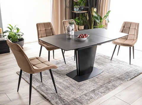 Designer dining table Arca with extension 120- 160cm