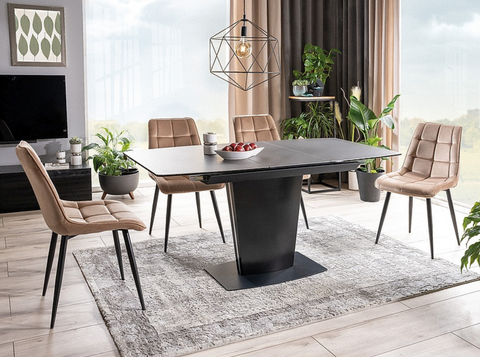 Designer dining table Arca with extension 120- 160cm