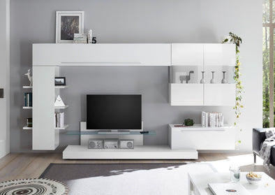 Designer Wohnwand Barca white