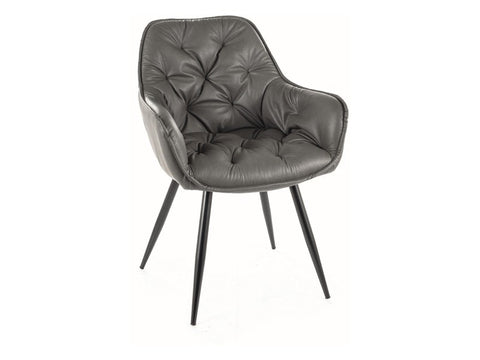 Designer chair Eternity faux leather grey 