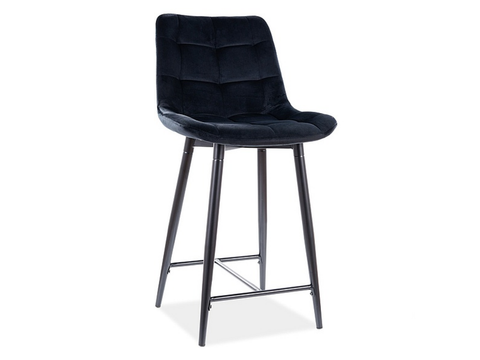 Designer Barhocker Chico Velvet Black