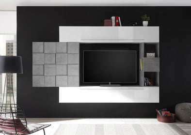 Designer Wohnwand Cube Beton