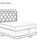 Designer Boxspringbett Leon mit Matratze & Topper - Luxano