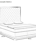 Designer Boxspringbett Venice mit Matratze & Topper - Luxano