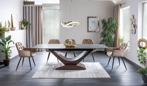 Designer dining table Dulce with extension 180-240 cm