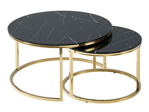 Designer coffee table Dure Black/Gold