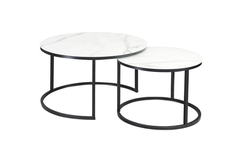 Designer coffee table Dure White/Black