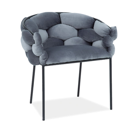 Designer chair Dutch Velvet Grey 