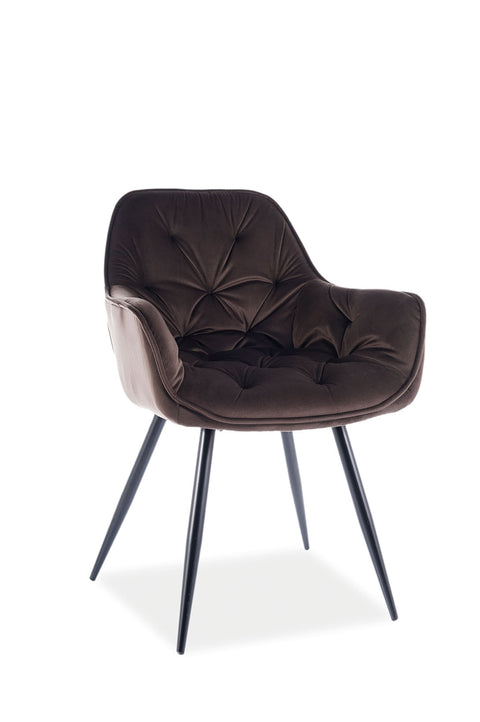 Designer Chair Eternity Velvet Brown 