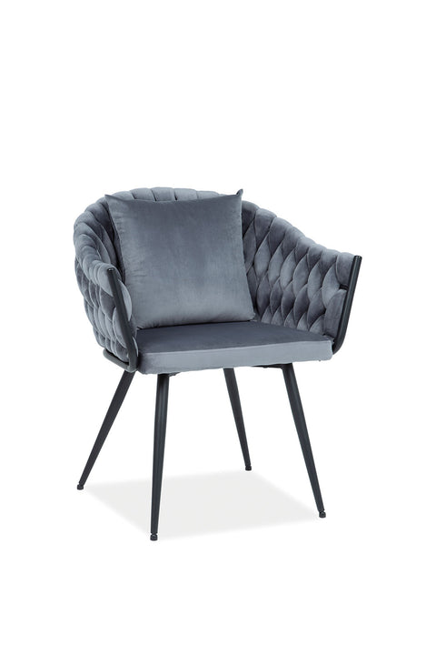 Designer chair Nivo Velvet Grey 