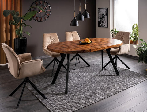 Designer dining table Martha extendable 100-168cm