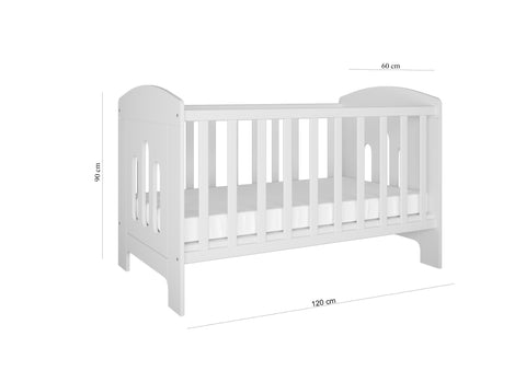 Designer baby bed Mila including mattress