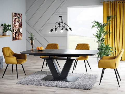 Designer dining table Montecarlo with extension 160-200 cm