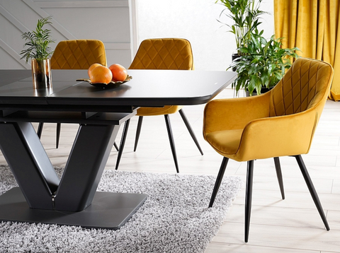 Designer dining table Montecarlo with extension 160-200 cm