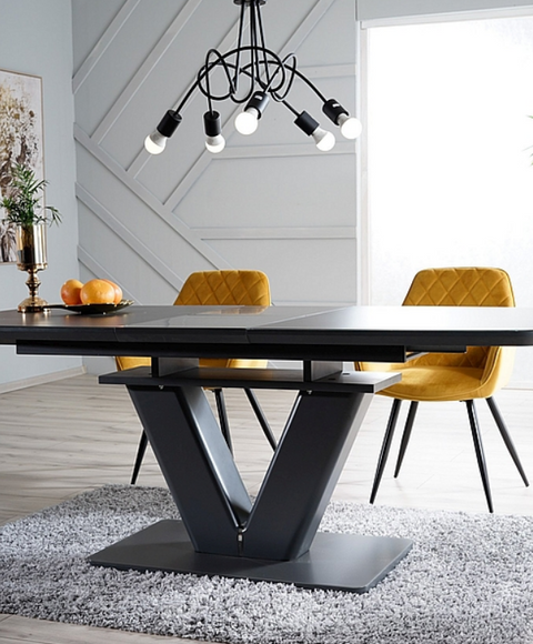 Designer dining table Montecarlo with extension 160-200 cm