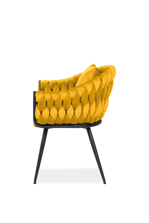 Designer Chair Nivo Velvet Curry 