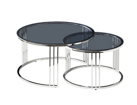 Designer coffee table Noble Silver