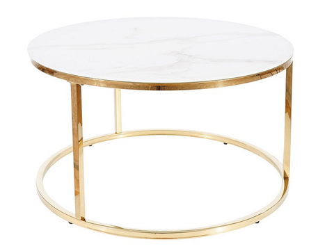 Designer coffee table Sabra White