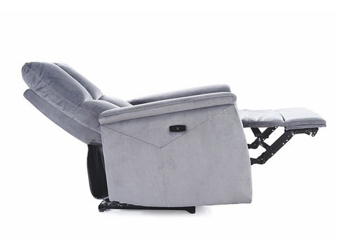 Designer massage chair Venus Velvet Grey