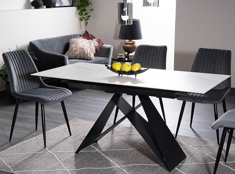 Designer dining table Westin Small with extension 120- 160cm