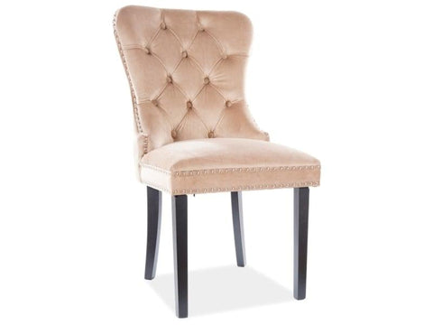 Designer Chair Chester Velvet Beige 