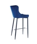 Designer Barhocker Collin Velvet Blue-Luxano