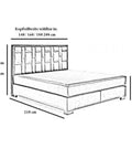 Designer Boxspringbett Alba mit Matratze & Topper - Luxano