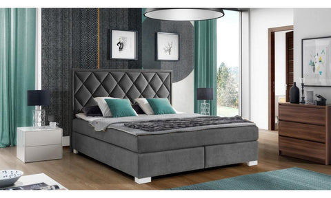 Designer Boxspringbett Leon mit Matratze & Topper - Luxano