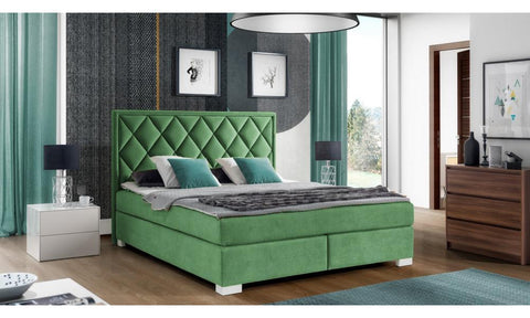 Designer Boxspringbett Leon mit Matratze & Topper - Luxano