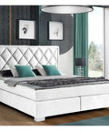 Designer Boxspringbett Leon mit Matratze & Topper - Luxano