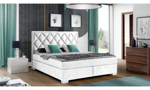 Designer Boxspringbett Leon mit Matratze & Topper - Luxano