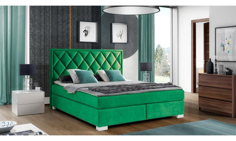 Designer Boxspringbett Leon mit Matratze & Topper - Luxano