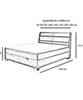 Designer Boxspringbett Lugo mit Matratze & Topper - Luxano