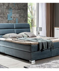 Designer Boxspringbett Lugo mit Matratze & Topper - Luxano