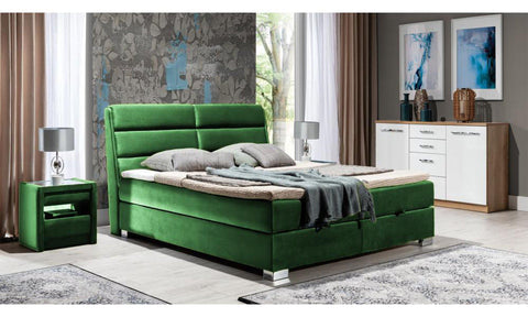 Designer Boxspringbett Lugo mit Matratze & Topper - Luxano