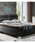 Designer Boxspringbett Lugo mit Matratze & Topper - Luxano