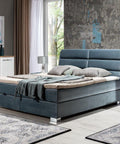 Designer Boxspringbett Lugo mit Matratze & Topper - Luxano